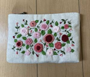  embroidery pouch unbleached cloth 