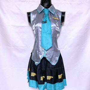 [1 jpy ][ unused ]VOCALIID Hatsune Miku jacket skirt costume play clothes anime 