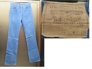 TALON42USA製80’ｓ90’ｓVINTAGE23刻印リーバイスLevi's517-0917 W30　デニムジーンズパンツボトムブーツカットオレンジタブビンテージ