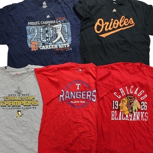 [ with translation ] old clothes . set sale Pro team MLB short sleeves T-shirt 40 pieces set ( men's ) britain character Logo print Logo baseball W6324