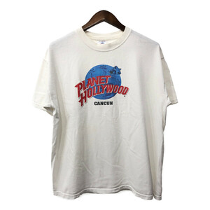 PLANET HOLLYWOOD プラネットハリウッド 半袖Ｔシャツ アメカジ ホワイト (メンズ XL) 中古 古着 Q5348