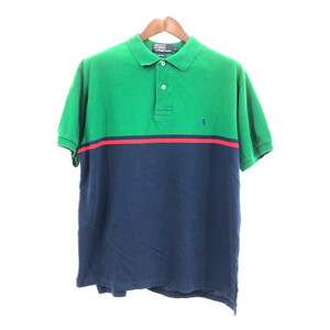 Polo by Ralph Lauren ポロ ラルフローレン ポロシャツ ワンポイントロゴ グリーン (メンズ L) 中古 古着 Q5432