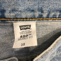 00年代 Levi's リーバイス 550 デニム ショートパンツ 大きいサイズ ライトブルー (メンズ W38) 中古 古着 Q5469_画像6