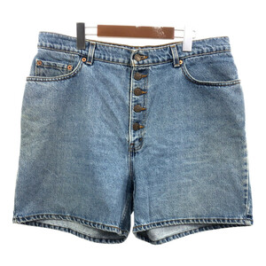 USA製 Levi's リーバイス ボタンフライ デニム ショートパンツ アメカジ ライトブルー (メンズ Ｗ36 相当) 中古 古着 Q5517