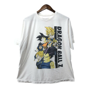 DRAGON BALL Z ドラゴンボールZ 半袖Ｔシャツ キャラクター ホワイト (メンズ XL) 中古 古着 Q5541