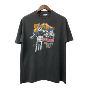 90年代 USA製 Hanes ヘインズ バイク 半袖Ｔシャツ シングルステッチ ブラック (メンズ XL) 中古 古着 Q5551