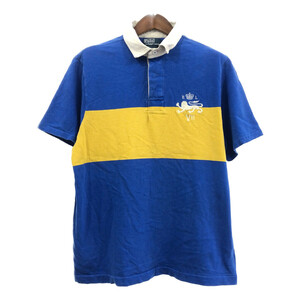 Polo by Ralph Lauren ポロ ラルフローレン ラガーシャツ ポロシャツ ブルー (メンズ XL) 中古 古着 Q5618