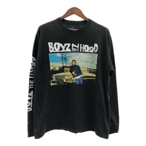 BOYZ N THE HOOD ボーイズンザフッド 長袖Ｔシャツ ムービーT 袖プリント ブラック (メンズ XL) 中古 古着 Q5703