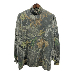 MOSSY OAK リアルツリーカモ モックネック 長袖Ｔシャツ マルチカラー (メンズ L) 中古 古着 Q5707