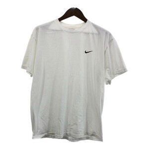 90年代 NIKE ナイキ ワンポイントロゴ 半袖Ｔシャツ スポーツ ホワイト (メンズ L) 中古 古着 Q5616