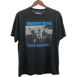 BEASTIE BOYS ビースティー・ボーイズ CHECK YOUR HEAD 半袖Ｔシャツ ラップT ブラック (メンズ XL) 中古 古着 Q5718