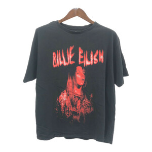 BILLIE EILISH ビリー・アイリッシュ 半袖Ｔシャツ ブラック (メンズ L) 中古 古着 Q5732