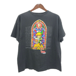 The Legend of Zelda ゼルダの伝説 風のタクト 半袖Ｔシャツ ブラック (メンズ XL) 中古 古着 Q5790