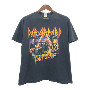 DEF LEPPARD デフ・レパード 半袖Ｔシャツ バンドT ブラック (メンズ XL) 中古 古着 Q5797