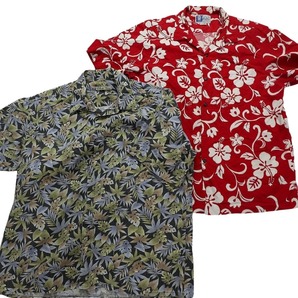 古着卸 まとめ売り アロハシャツ 半袖シャツ 素材MIX 10枚セット (メンズ XL ) カラーMIX 開襟シャツ ボックスシルエット MS8502の画像2