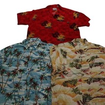 古着卸 まとめ売り レーヨン系 アロハシャツ 半袖シャツ 10枚セット (メンズ L ) ピンナップガール　リーフ柄　ヤシの木　花柄　MS8692_画像3