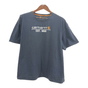 Carhartt カーハート 半袖Ｔシャツ 大きいサイズ ネイビー (メンズ 2XL) 中古 古着 Q6007