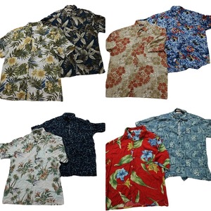 古着卸 まとめ売り レーヨン系 アロハシャツ 半袖シャツ 8枚セット (メンズ M /L ) 花柄 リーフ柄 ヤシの木 MS8952