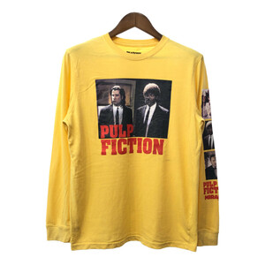 PULP FICTION パルプ・フィクション 長袖Ｔシャツ ムービーT 袖プリント イエロー (メンズ M) 中古 古着 Q6083