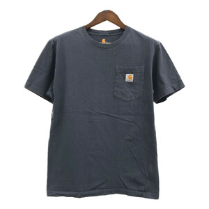 Carhartt カーハート ポケット 半袖Ｔシャツ ワンポイント グレー (メンズ S) 中古 古着 Q6218