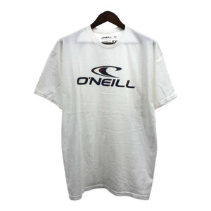 O'NEILL オニール ロゴ Ｔシャツ ホワイト (メンズ L) 中古 古着 Q6359