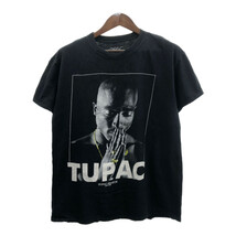 2PAC 半袖Ｔシャツ ラップT ブラック (メンズ L) 中古 古着 Q6469_画像1