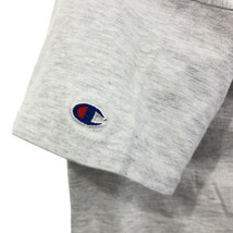 90年代 USA製 Champion チャンピオン フロリダ カレッジ 半袖Ｔシャツ ライトグレー (メンズ LARGE) 中古 古着 Q6571_画像6