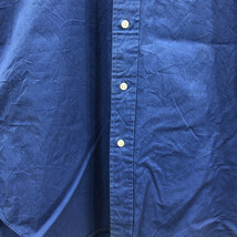 90年代 RALPH LAUREN ラルフローレン BLAKE ボタンダウン 半袖シャツ ワンポイント ブルー (メンズ L) 中古 古着 Q6590_画像6