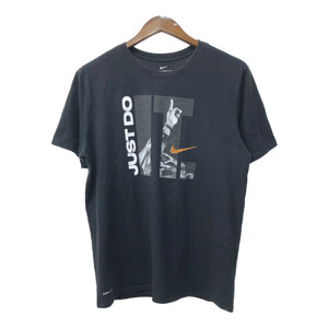 NIKE ナイキ 半袖Ｔシャツ スポーツ ロゴ ブラック (メンズ L) 中古 古着 Q6630