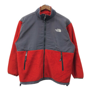 THE NORTH FACE ノースフェイス フリースジャケット アウトドア ワンポイント レッド (ユース XL) 中古 古着 Q6638