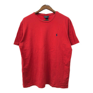 Polo by Ralph Lauren ポロ ラルフローレン 半袖Ｔシャツ ワンポイント レッド (メンズ L) 中古 古着 Q6664