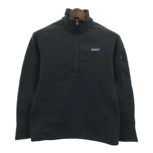 patagonia パタゴニア ハーフジップ ベターセーター フリースジャケット ブラック (メンズ M) 中古 古着 Q6693