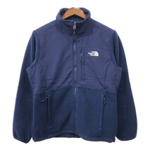 THE NORTH FACE ノースフェイス Denali デナリ フリースジャケット アウトドア ワンポイント ネイビー (レディース M) 中古 古着 Q6728_画像1