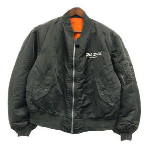 USA製 ALPHA INDUSTRIES アルファ インダストリーズ MA-1 フライトジャケット ミリタリー ブラック (メンズ XX-LARGE) 中古 古着 Q6804