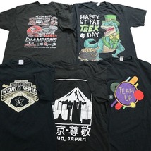 古着卸 まとめ売り 黒・グレー ボディ プリント 半袖Tシャツ 20枚セット (メンズ L ) キャラクター 企業 カレッジ MT0402_画像3