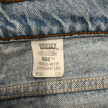 90年代 Levi's リーバイス 505 デニムパンツ アメカジ オレンジタブ ライトブルー (メンズ W32 L30) 中古 古着 Q6920_画像7