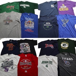 古着卸 まとめ売り プロチーム 半袖Tシャツ 16枚セット (メンズ XL /2XL /3XL /4XL ) MLB NBA NFL MS9413 1円スタート