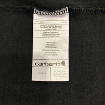 Carhartt カーハート ヘンリーネック ポケット 半袖Ｔシャツ ワンポイント ブラック (メンズ XL) 中古 古着 Q7077_画像7