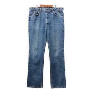 90年代 USA製 Levi's リーバイス 517 ブーツカット デニムパンツ 大きいサイズ オレンジタブ ブルー (メンズ W38 L34) 中古 古着 Q7163