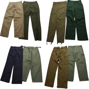  old clothes . set sale pants euro military 8 pieces set ( men's ) the truth thing . interval plain MIX khaki navy olive MT0009 1 jpy start 