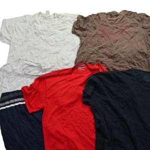 【訳あり】 古着卸 まとめ売り カラーmix プリント 半袖Tシャツ 50枚セット (メンズ ) 無地 スポーツ ブランドMIX W6503