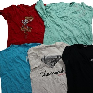 【訳あり】 古着卸 まとめ売り カラーmix プリント 半袖Tシャツ 50枚セット (メンズ ) 英字ロゴ ワンポイントロゴ ハーレー W6497