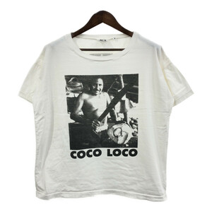 90年代 ACA ACAPULCO COCO LOCO ココロコ 半袖Ｔシャツ シングルステッチ ホワイト (メンズ S) 中古 古着 Q7235