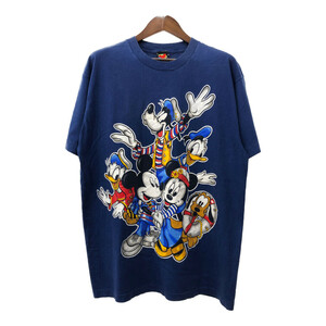 90年代 USA製 Disney ディズニー MICKEY UNLIMITED ミッキー&フレンズ 半袖Ｔシャツ キャラクター (メンズ ONE SIZE) 中古 古着 Q7267