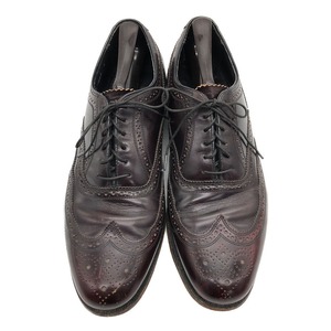 80年代 FLORSHEIM フローシャイム ウィングチップ レザーシューズ ダークレッド (メンズ 9 E) 中古 古着 KA0905