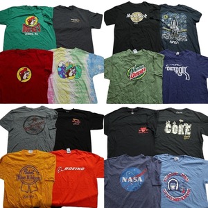 古着卸 まとめ売り 有名企業 半袖Tシャツ 16枚セット (メンズ L ) バッキーズ ハードロックカフェ NASA MT0316 1円スタート