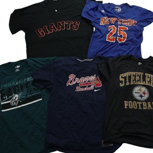 【訳あり】 古着卸 まとめ売り プロチーム 半袖Tシャツ 40枚セット (メンズ ) MBL NFLスティラーズ ジャイアンツ ナイキ アディダス W6537