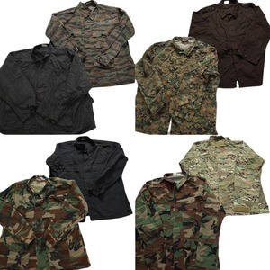 古着卸 まとめ売り フィールドジャケット 米軍民間 ミリタリー 8枚セット (メンズ XL /2XL /3XL /5XL ) カモ柄 マルチカム デジタル MT1866