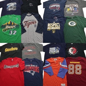 古着卸 まとめ売り プロチーム 半袖Tシャツ 16枚セット (メンズ M /L ) プロチーム ラグラン NBL NFL スティーラーズ MBL MT1934