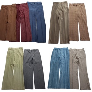  old clothes . set sale slacks pants 9 pieces set ( men's 34 /36 ) slacks color series check pattern MT1769 1 jpy start 